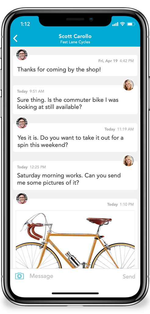 Nearlist Messaging in iPhone